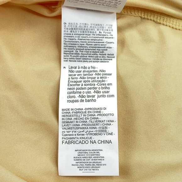 Rip Curl Girls Rash Guard T-Shirt Yellow Sun Protection Long Sleeve Tee 12 New - Picture 9 of 9